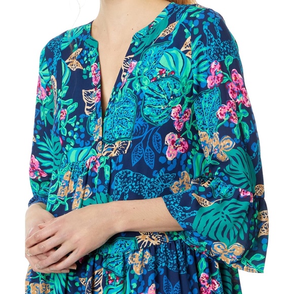 New Lilly Pulitzer Gabriel 3/4 Sleeve Tunic Dress Size 4 Small - Picture 4 of 12
